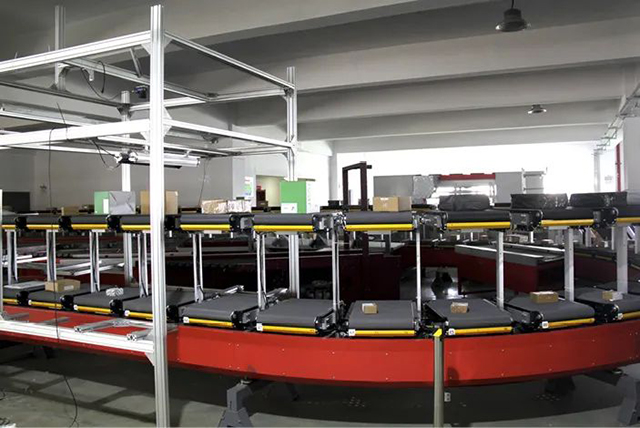 Double - layer cross - belt sorter system developed by Jinfeng