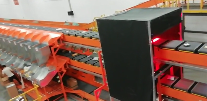 GINFON Group Co., LTD. Single row Double Layer Cross Belt sorter System Project