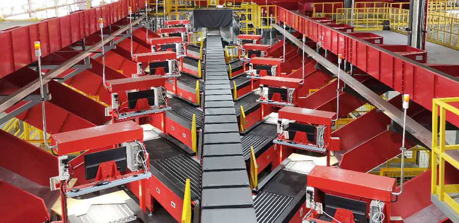 Straight cross tape sorter